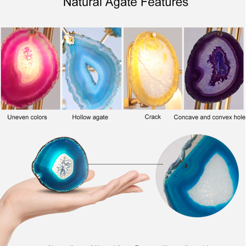 Aria Agate Creative Colorful Chandelier Bedroom/Living Room