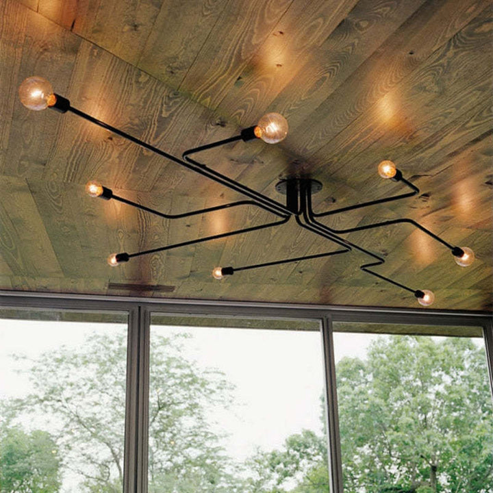 Arisha Vintage Modern Minimalistic Industrial Black Ceiling Lamp