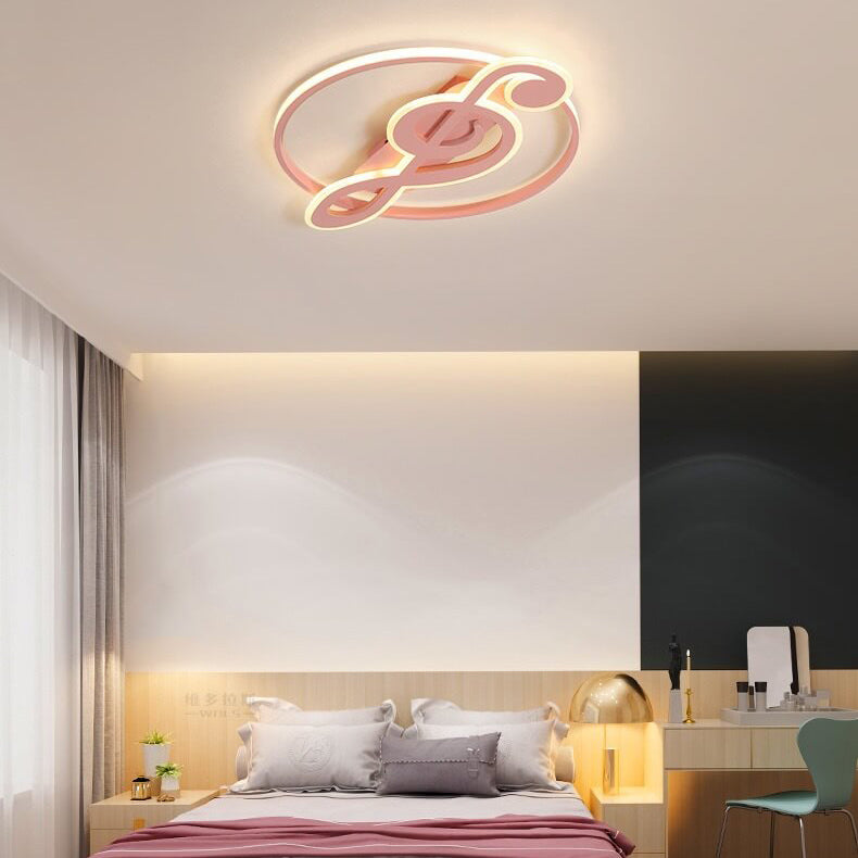 Nordic Creative Music Notes Design LED Ceiling Mounted Lamp