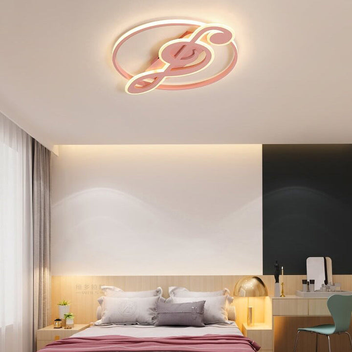 Nordic Creative Music Notes Design LED Ceiling Mounted Lamp
