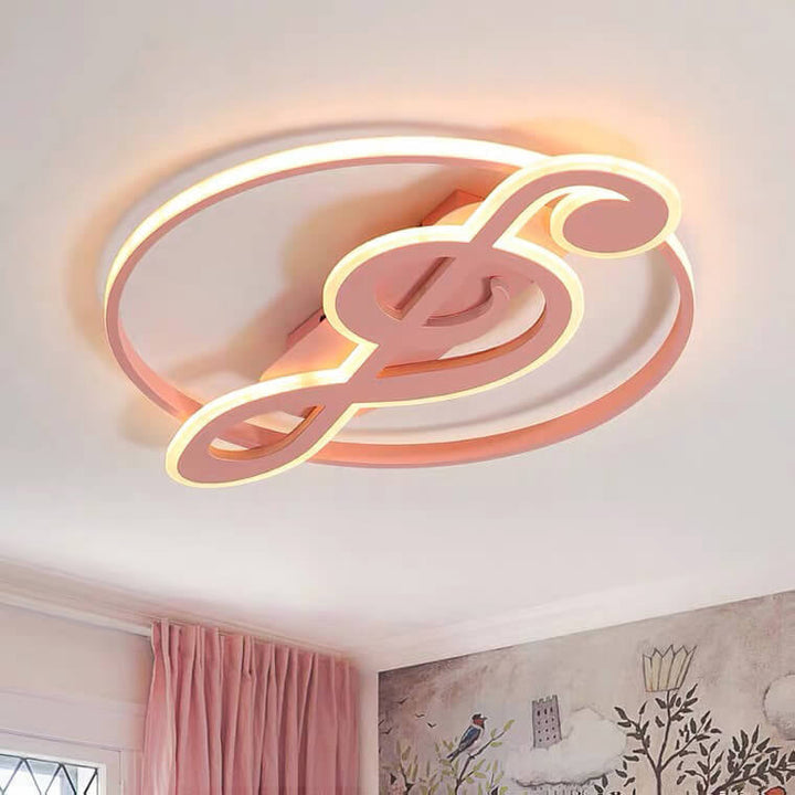 Nordic Creative Music Notes Design LED Ceiling Mounted Lamp