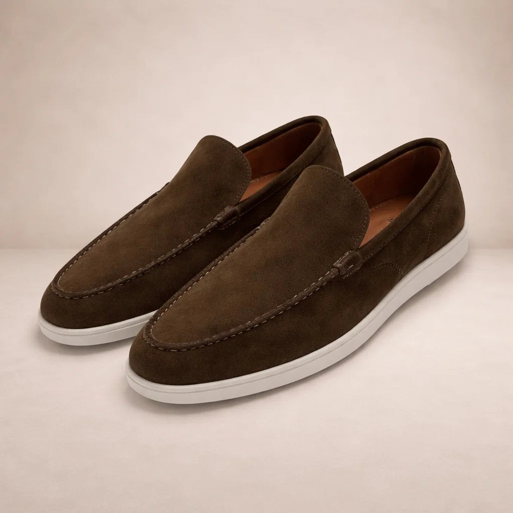 Casual loafers Men Regular Fit Leather Upper Slip-On Model