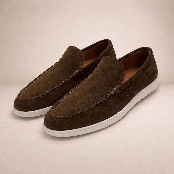Casual loafers Men Regular Fit Leather Upper Slip-On Model