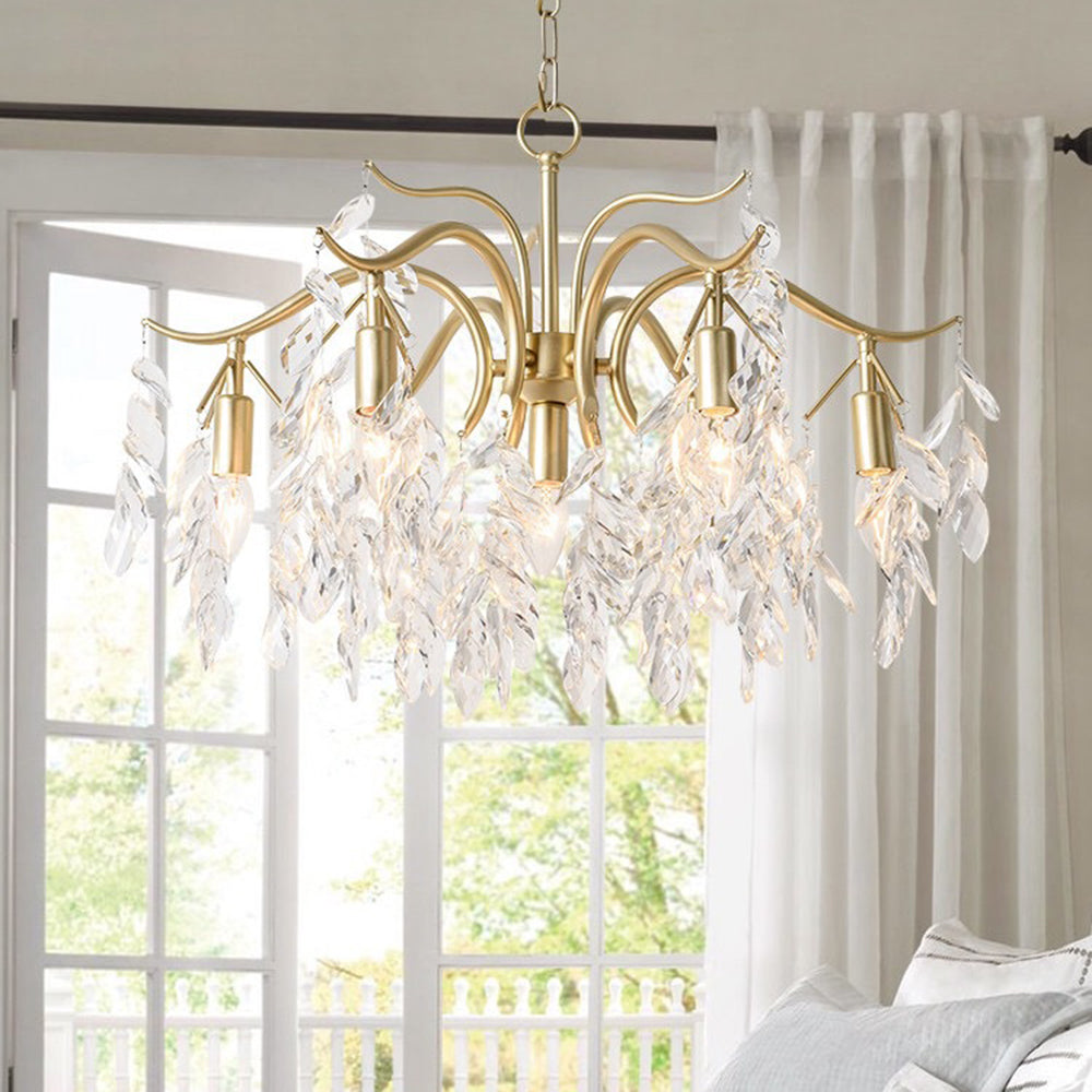 Kristy Luxe Wisteria Flower Crystal Chandelier