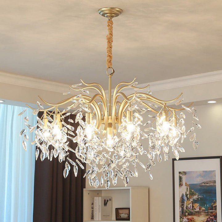 Kristy Luxe Wisteria Flower Crystal Chandelier