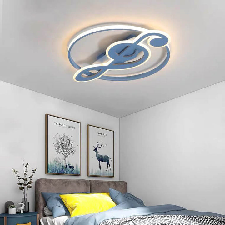 Nordic Creative Music Notes Design LED Ceiling Mounted Lamp