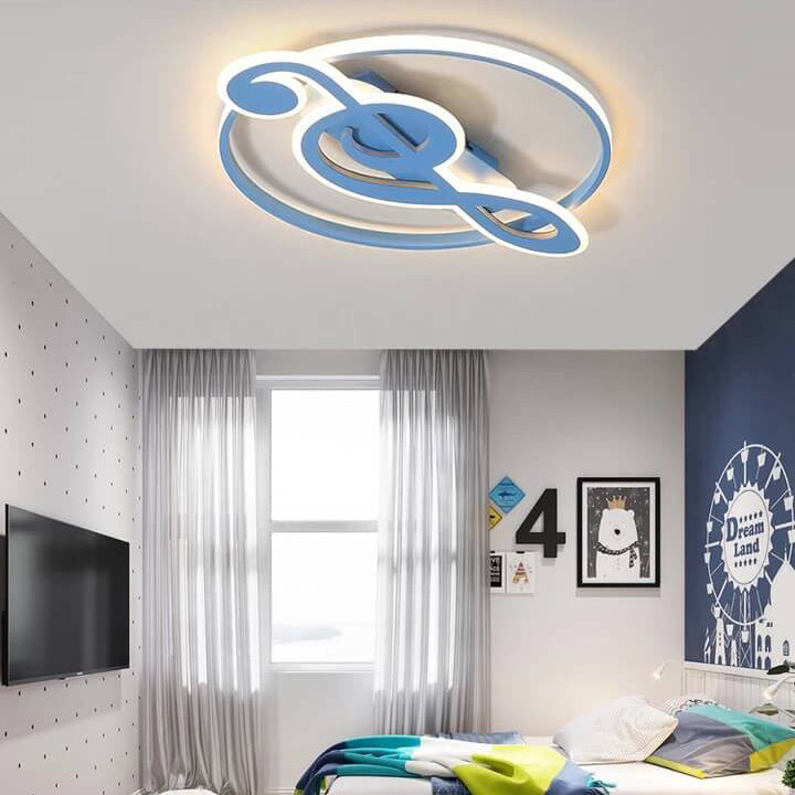 Nordic Creative Music Notes Design LED Ceiling Mounted Lamp