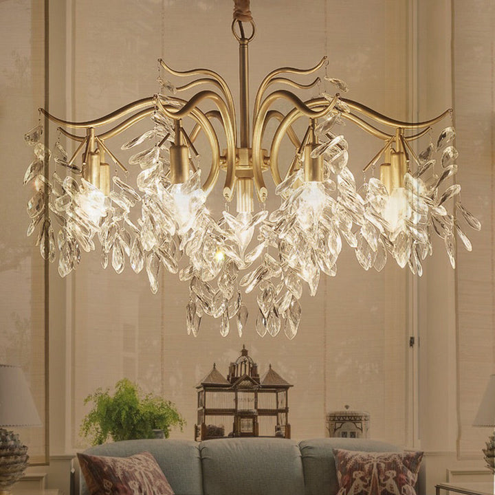 Kristy Luxe Wisteria Flower Crystal Chandelier