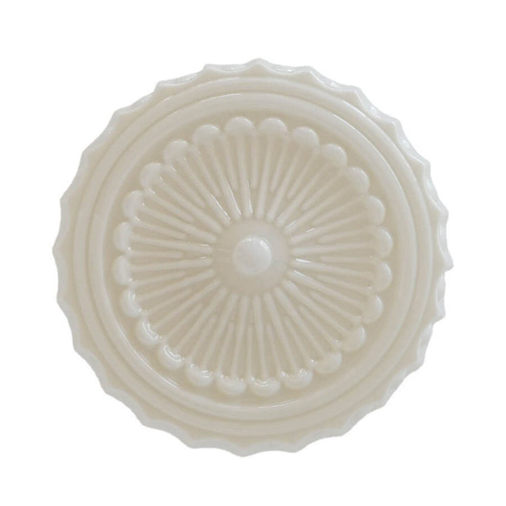 Traditional French Iron Glass Stripes Round Drum LED Semi-Flush Mount Ceiling Lamp for Living Room and Bedroom