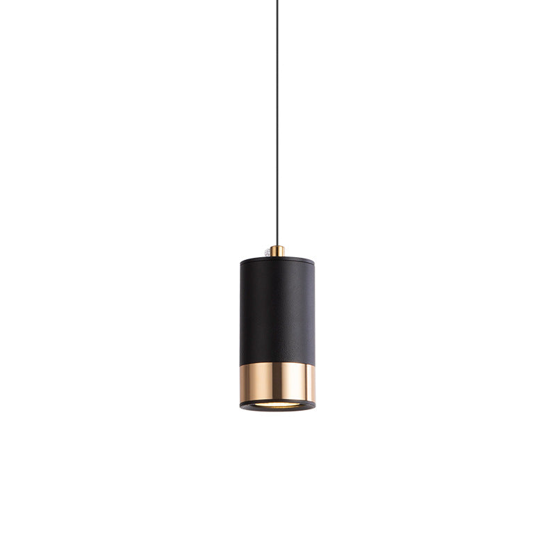 Modern Minimalist Column Iron Mini 1-Light Pendant Lamp for Living Room