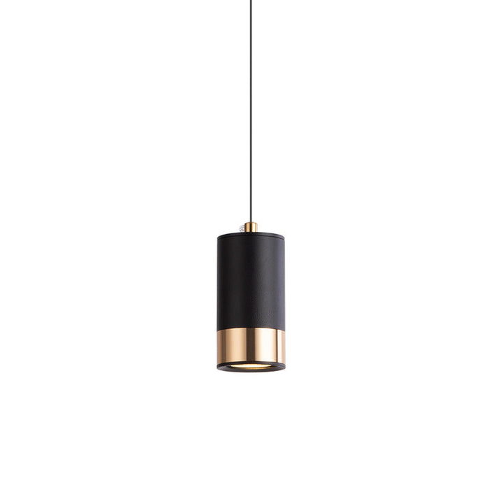 Modern Minimalist Column Iron Mini 1-Light Pendant Lamp for Living Room