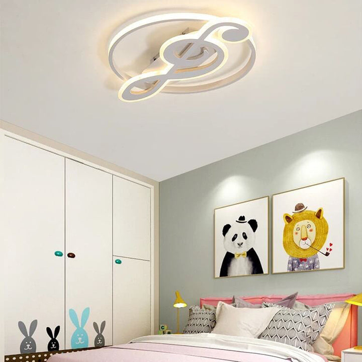 Nordic Creative Music Notes Design LED Ceiling Mounted Lamp
