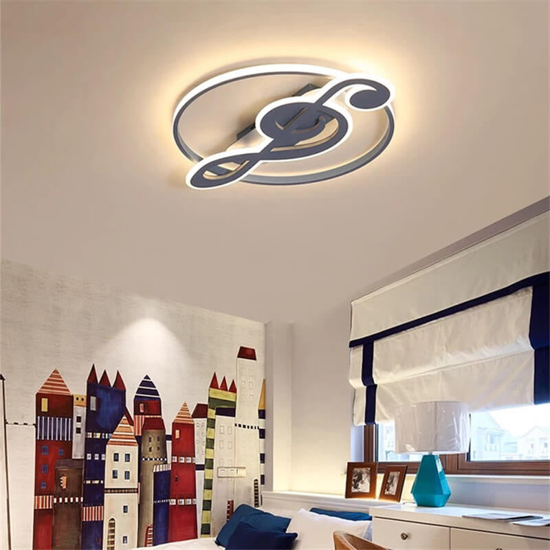 Nordic Creative Music Notes Design LED Ceiling Mounted Lamp