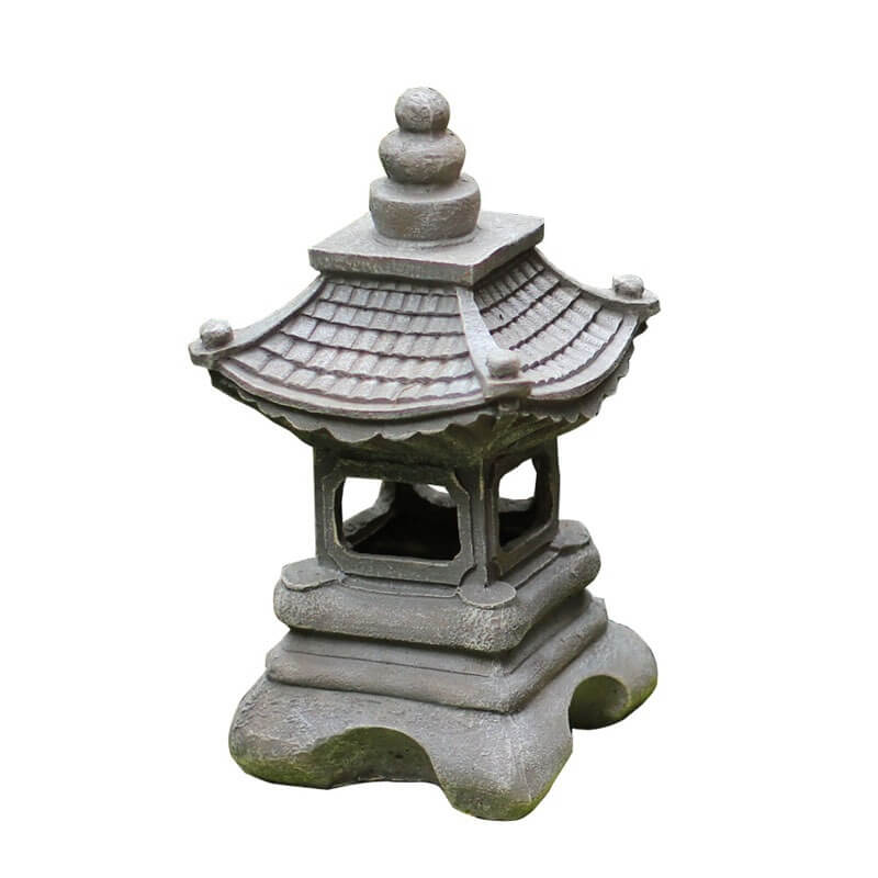 Japanese Zen Solar Waterproof Pagoda Stone LED Outdoor Garden Decoration Landscape Lighting