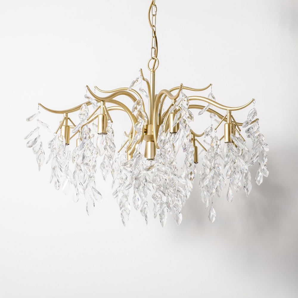 Kristy Luxe Wisteria Flower Crystal Chandelier