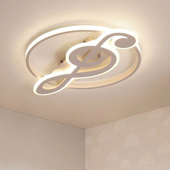 Nordic Creative Music Notes Design LED Ceiling Mounted Lamp