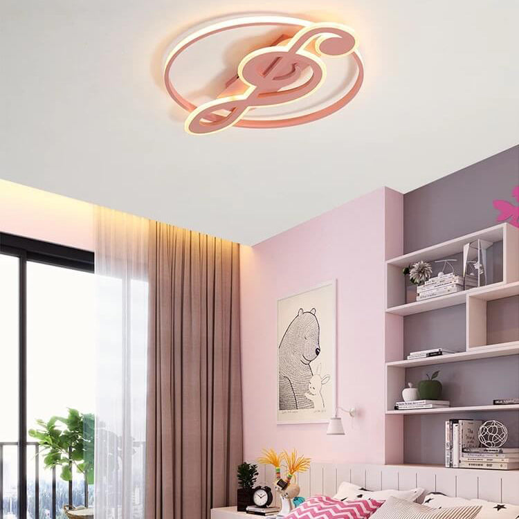 Nordic Creative Music Notes Design LED Ceiling Mounted Lamp