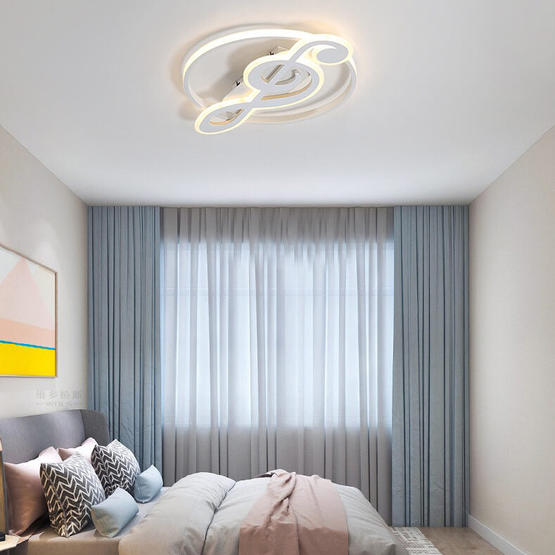 Nordic Creative Music Notes Design LED Ceiling Mounted Lamp