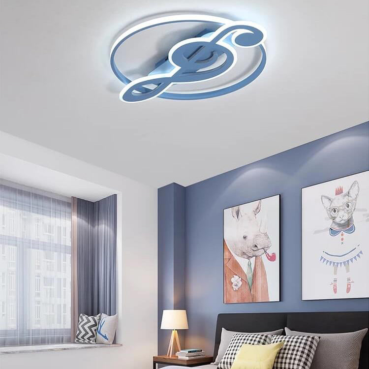 Nordic Creative Music Notes Design LED Ceiling Mounted Lamp