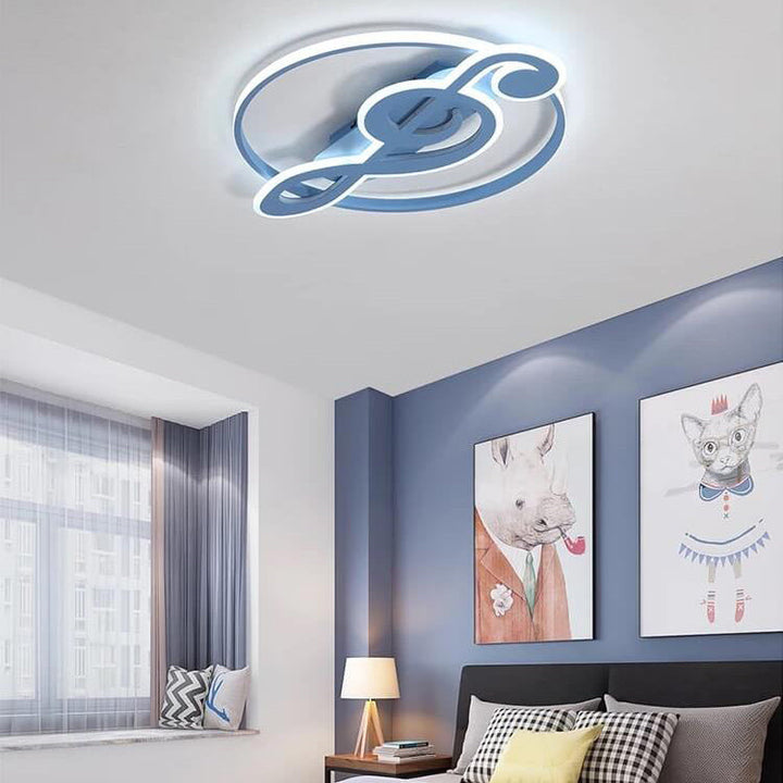 Nordic Creative Music Notes Design LED Ceiling Mounted Lamp