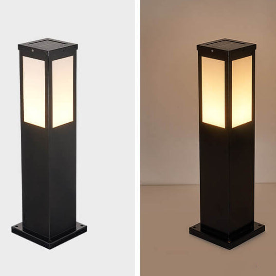 Modern solar cell grass mat square column outdoor waterproof road lamp