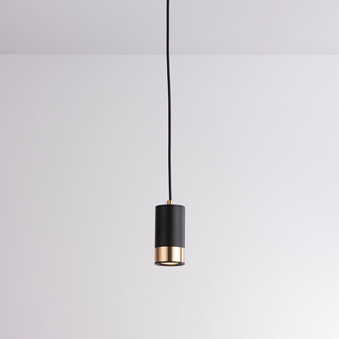 Modern Minimalist Column Iron Mini 1-Light Pendant Lamp for Living Room