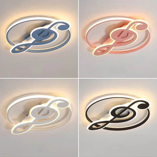 Nordic Creative Music Notes Design LED Ceiling Mounted Lamp