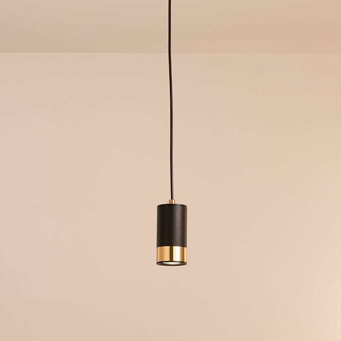 Modern Minimalist Column Iron Mini 1-Light Pendant Lamp for Living Room