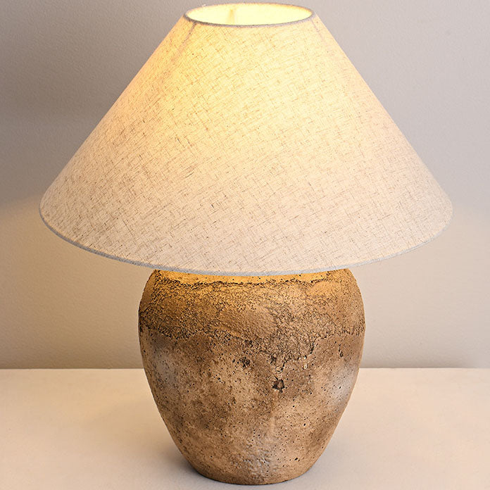 Modern Shabby Chic Fabric Ceramic Jar 1-Light Source Table Lamp for Bedroom