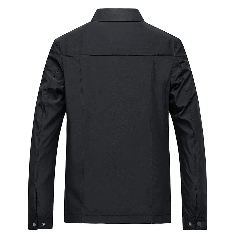 Minimalist Zipper Front Casual Summer Jacket for Men