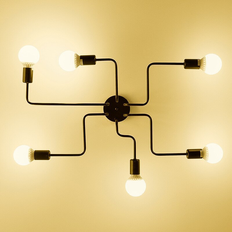 Arisha Vintage Modern Minimalistic Industrial Black Ceiling Lamp