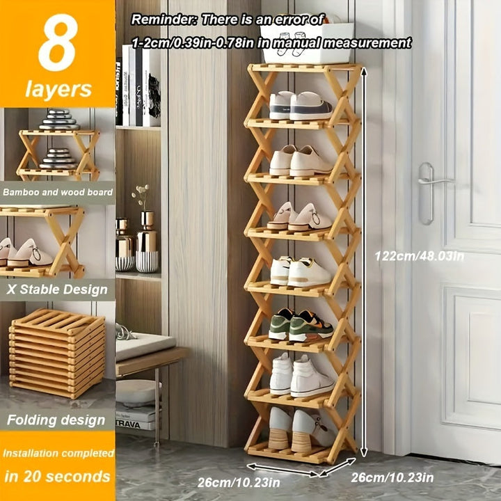 Smart Bamboo Shoe Rack – Compact and Practical for the Entryway