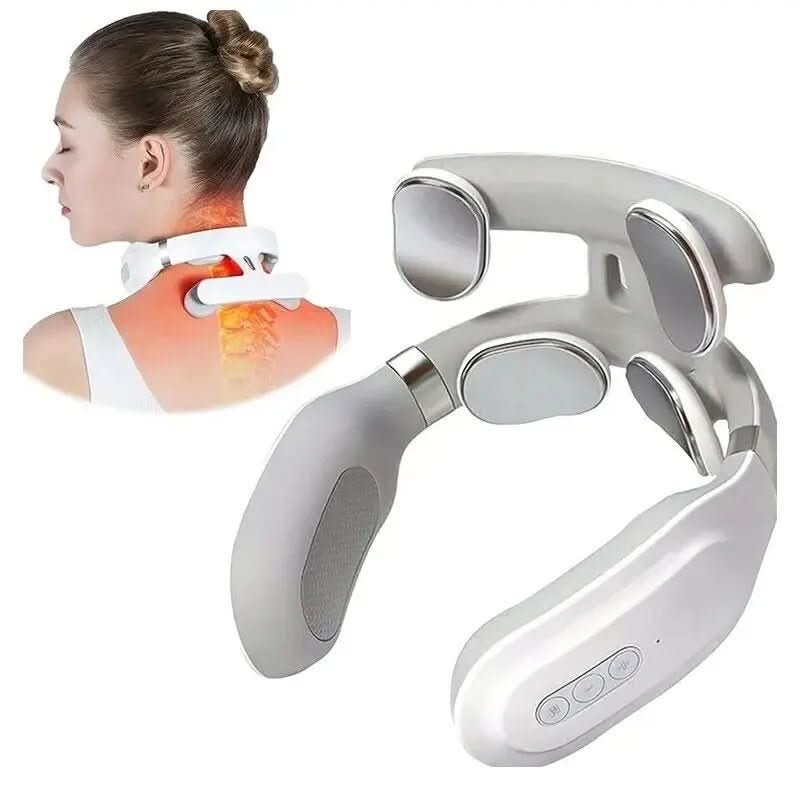 Luxurious Neck Massager – 4-in-1 Neck Massage Device with Heat & Vibration