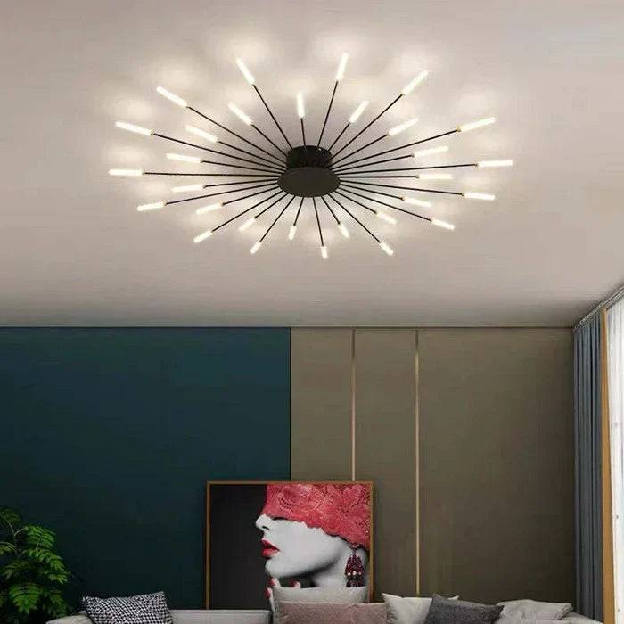Modern LED Ceiling Lamp - Minimalist Design Inspired by Sun Rays