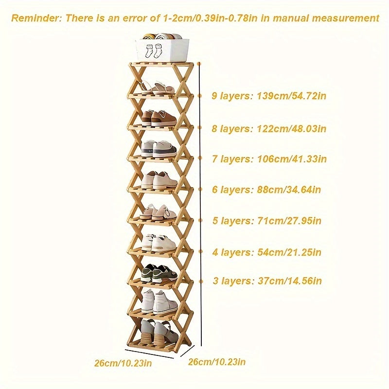 Smart Bamboo Shoe Rack – Compact and Practical for the Entryway