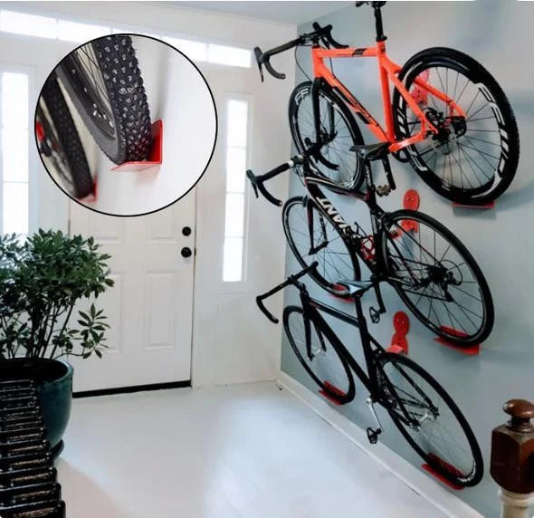 Steel Wall-Mounted Bike Hook – Space-Saving Horizontal Bicycle Storage