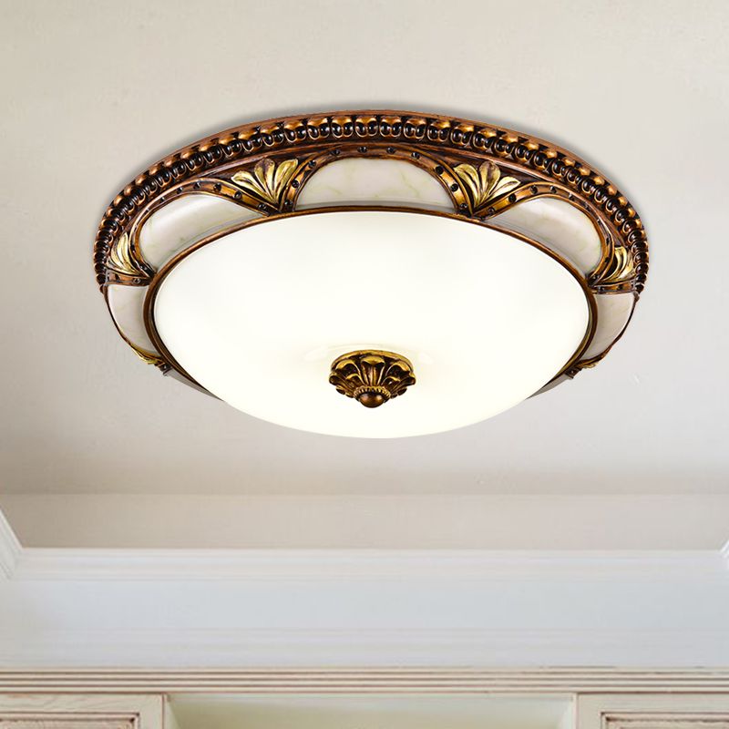 Epoch Floral Retro Antique Brass Ceiling Lamp