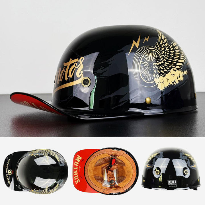 Urban Commuter Half-Shell Motorcycle Helmet with DOT & ECE Certification