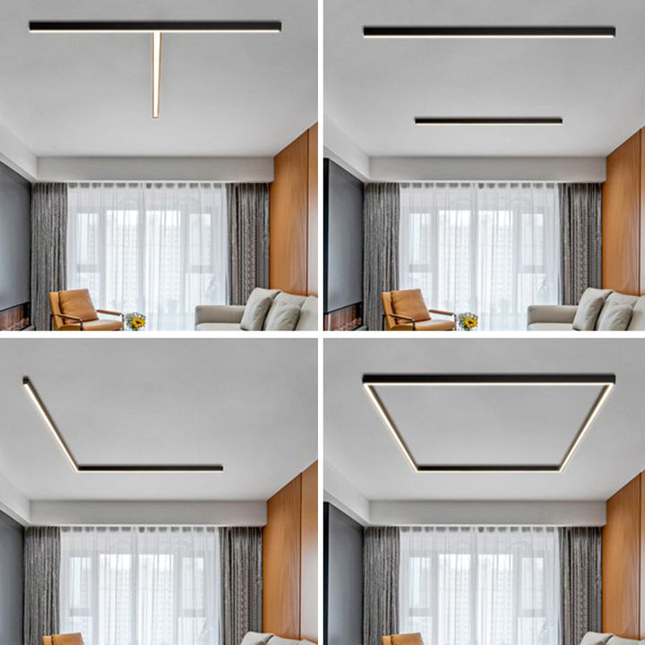 Solin Linear Black Ceiling Lamp/Wall Lamp
