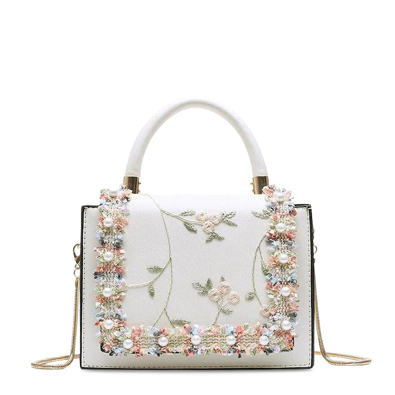 Calla – Floral Embroidered Mini Handbag
