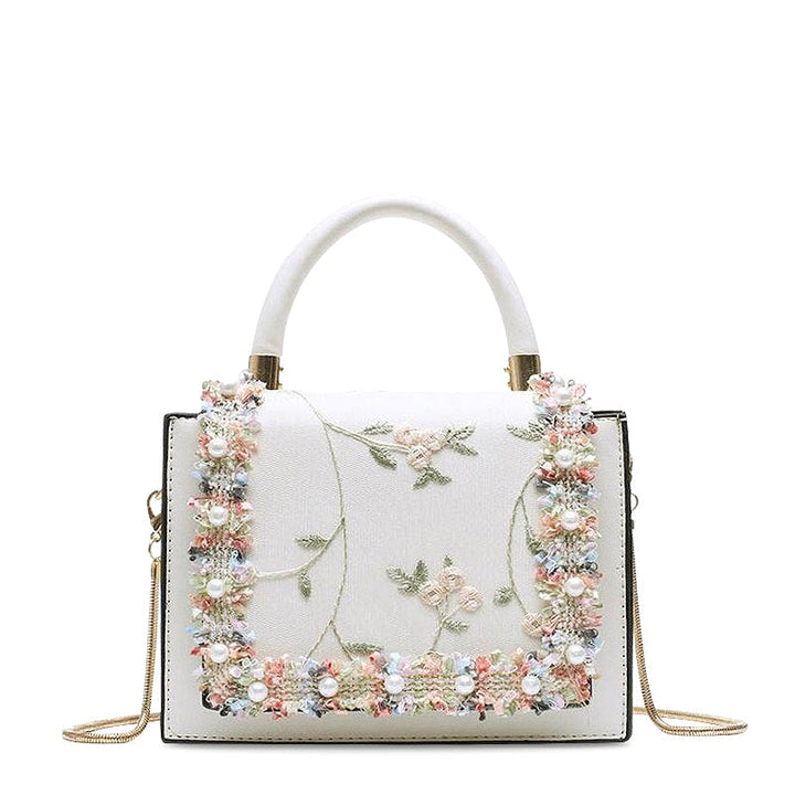 Calla – Floral Embroidered Mini Handbag