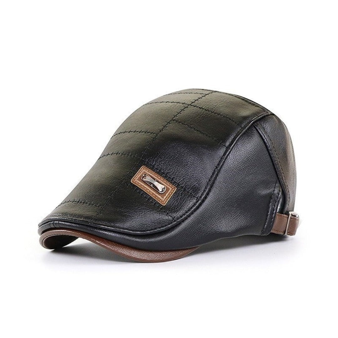 FlatCap - Retro Men's Leather Beret Hat (Buy 1 Get 1 FREE)