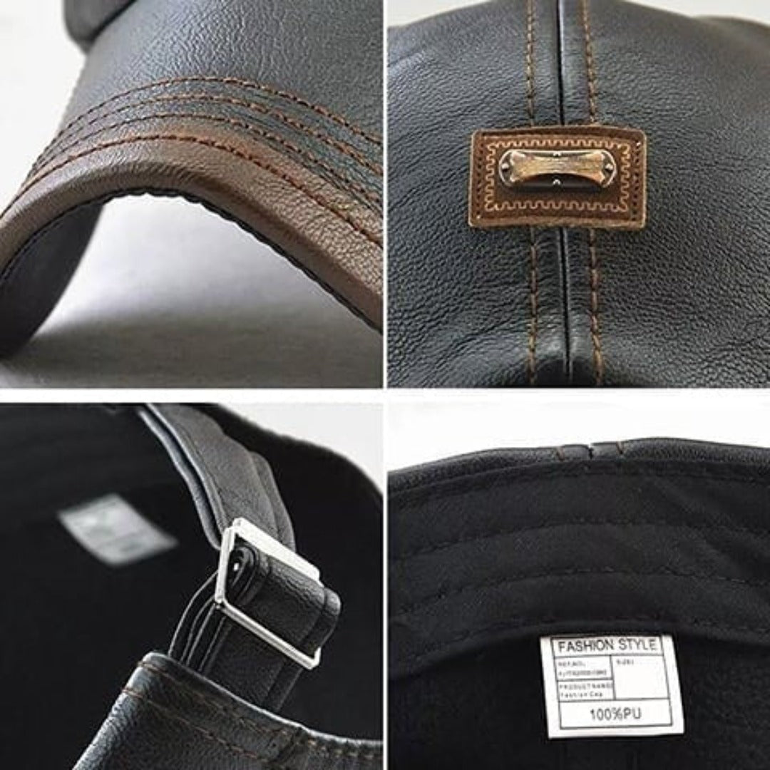 FlatCap - Retro Men's Leather Beret Hat (Buy 1 Get 1 FREE)