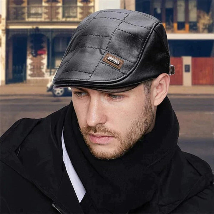 FlatCap - Retro Men's Leather Beret Hat (Buy 1 Get 1 FREE)