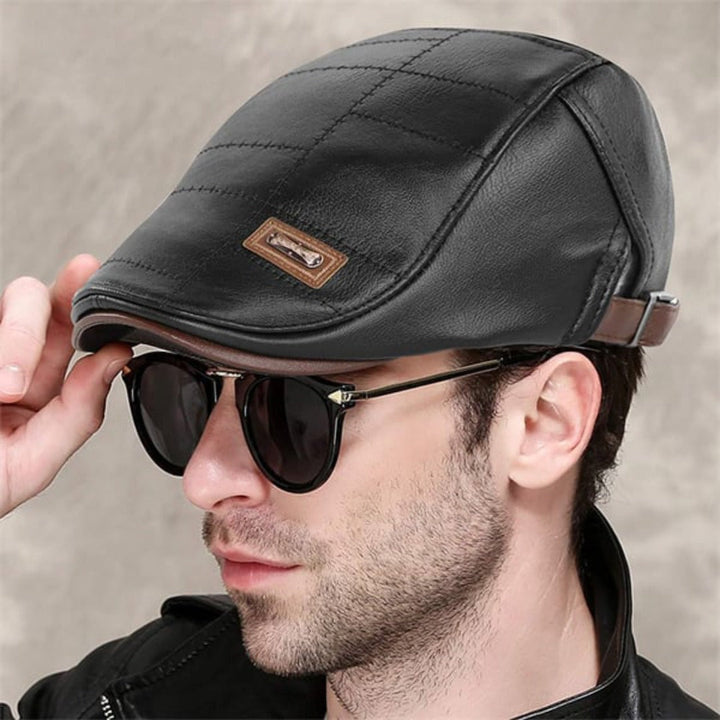 FlatCap - Retro Men's Leather Beret Hat (Buy 1 Get 1 FREE)