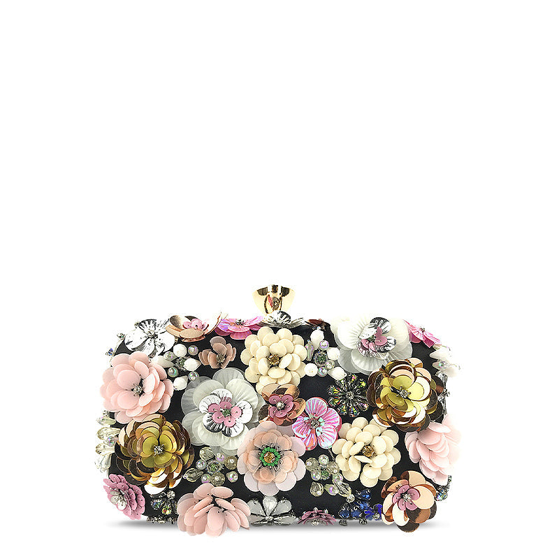 Flora – Floral Sequin Evening Clutch Bag