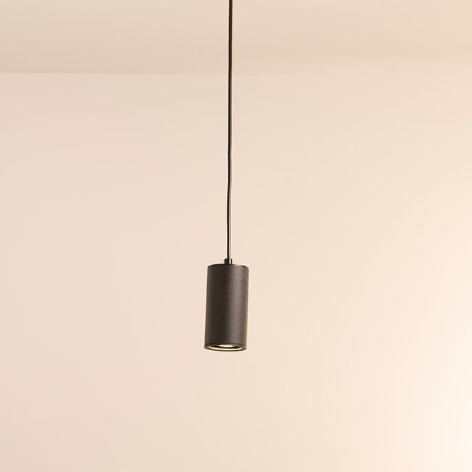 Modern Minimalist Column Iron Mini 1-Light Pendant Lamp for Living Room