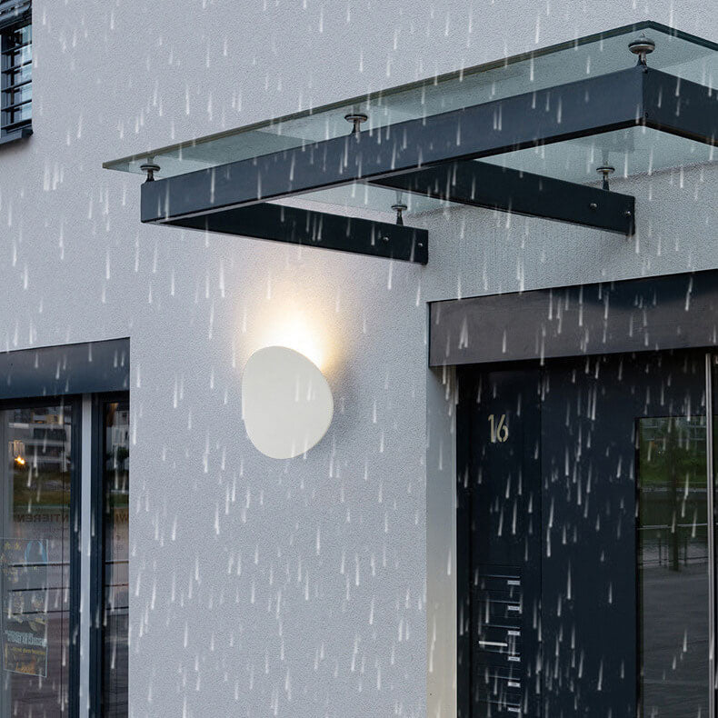 Minimalist Round 1-Light Source LED Indoor Outdoor Wall Lamp