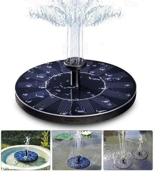 Solar-Powered Garden Water Fountain with Multiple Jet Options