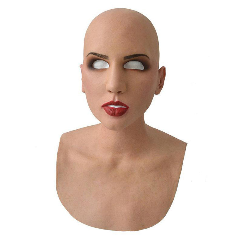 Realistic Latex Transformation Mask with Detailed Beard – Premium Costume Disguise